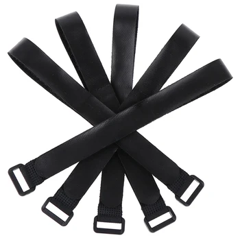 

5pcs Black Magic Tape Sticks Cable Ties Model Straps Wire With Battery Stick Buckle Belt Bundle Tie Hook Loop Fastener Tape