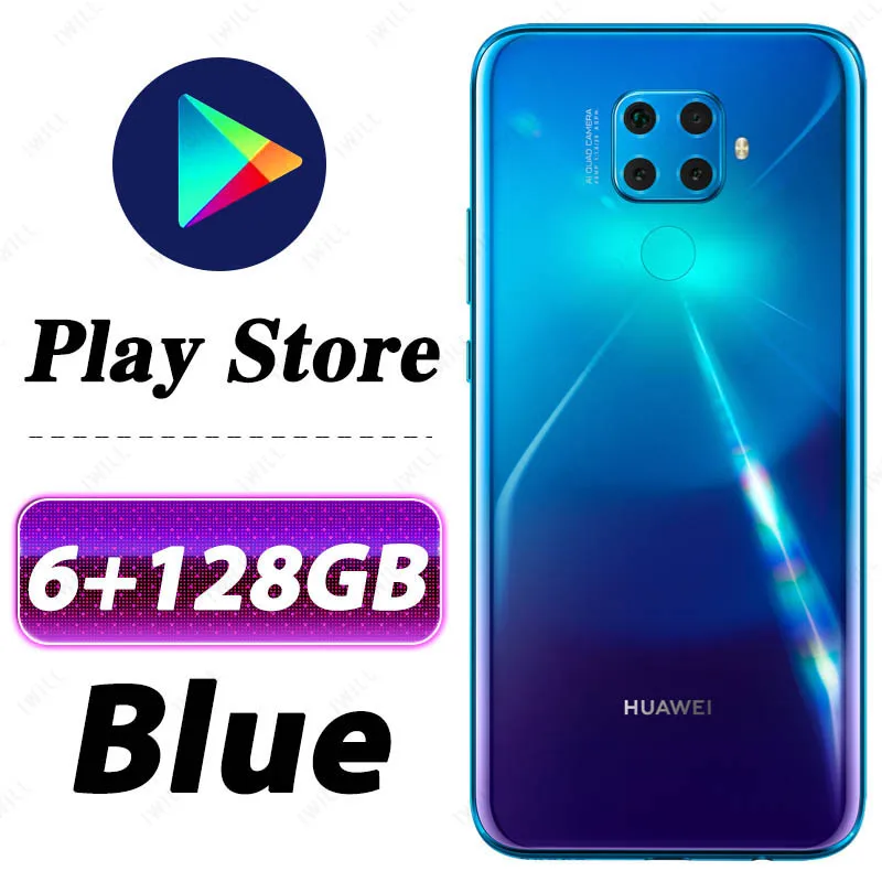 6G 128G Blue 6,26 дюймов HUAWEI Nova 5z мобильный телефон Kirin 810 Восьмиядерный отпечаток пальца ID Поддержка Google play - Color: 6G 128G Blue
