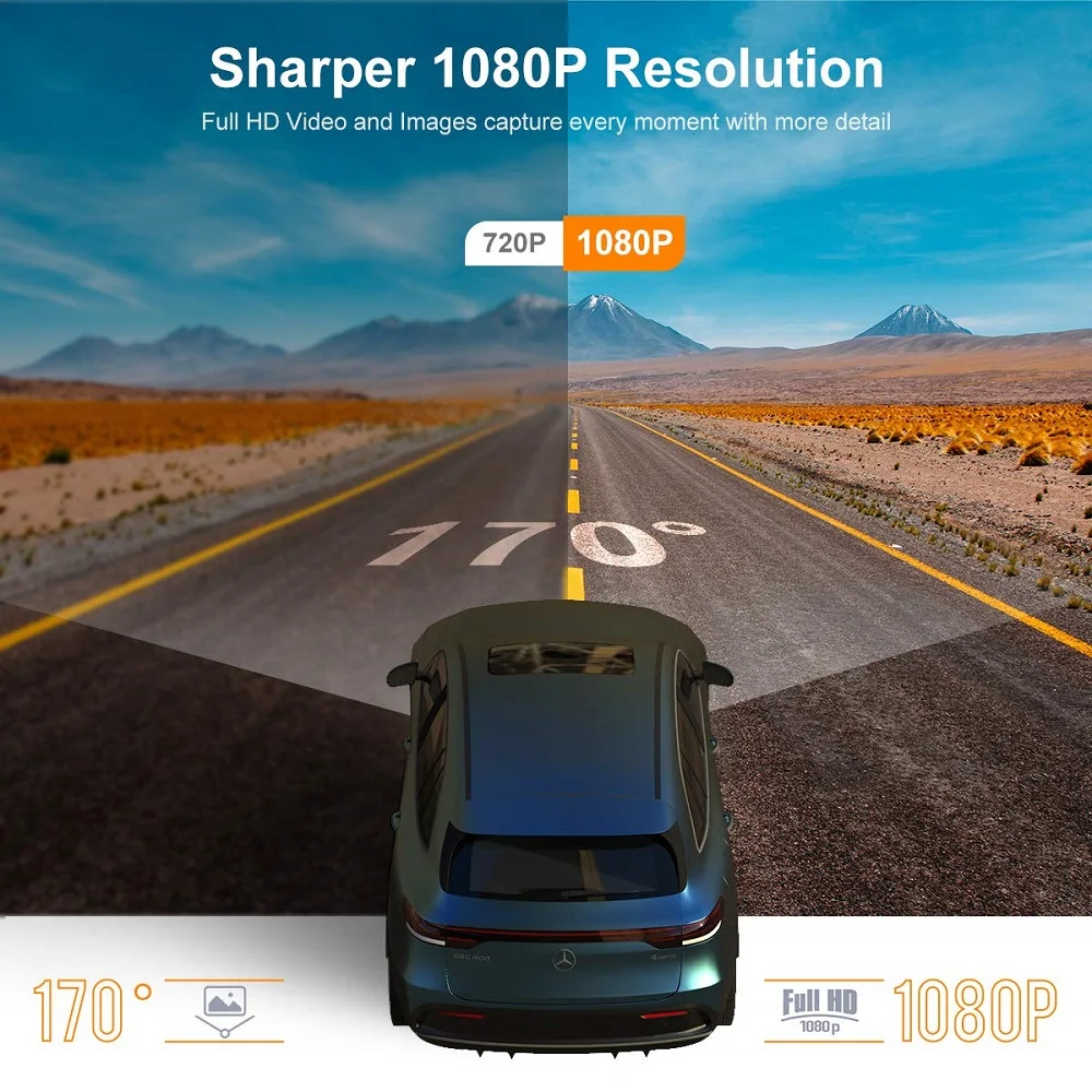 Автомобильный WiFi DVR Dash Camera Real HD 1080P 170 широкий угол с g сенсором режим парковки