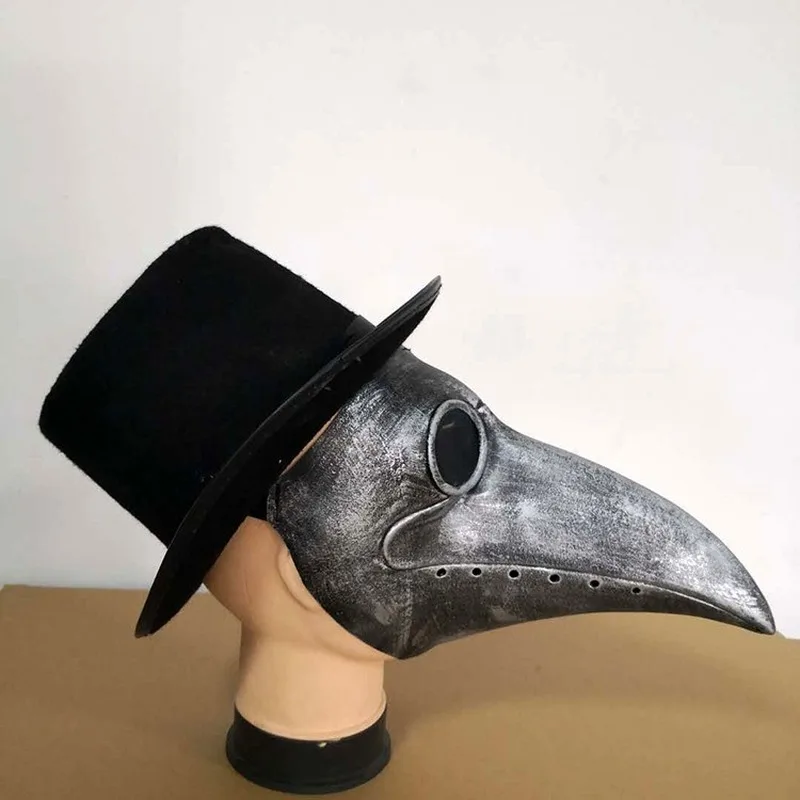 

Halloween Plague Doctor Latex Mask Long Nose Beak Bird Crow Cosplay Steampunk Halloween Party Masks Accessories 03#