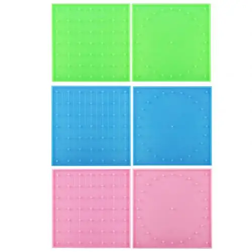 Двухсторонний Peg Geoboard резиновый галстук графика обучения детей обучающая игрушка подарок для детей Дети первичное математическое образование - Цвет: 3Pcs Boards