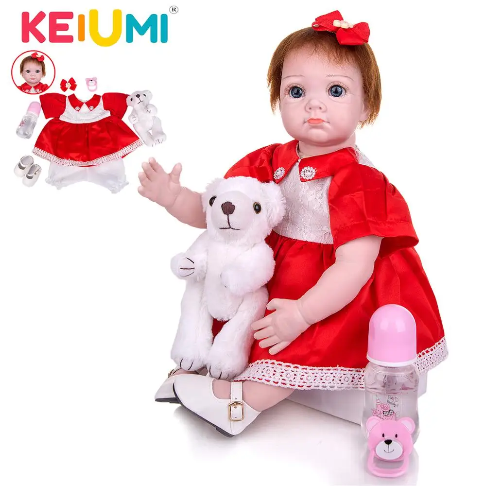 Кукла реборн KEIUMI мягкая силиконовая кукла из мохера игрушка сделай сам для