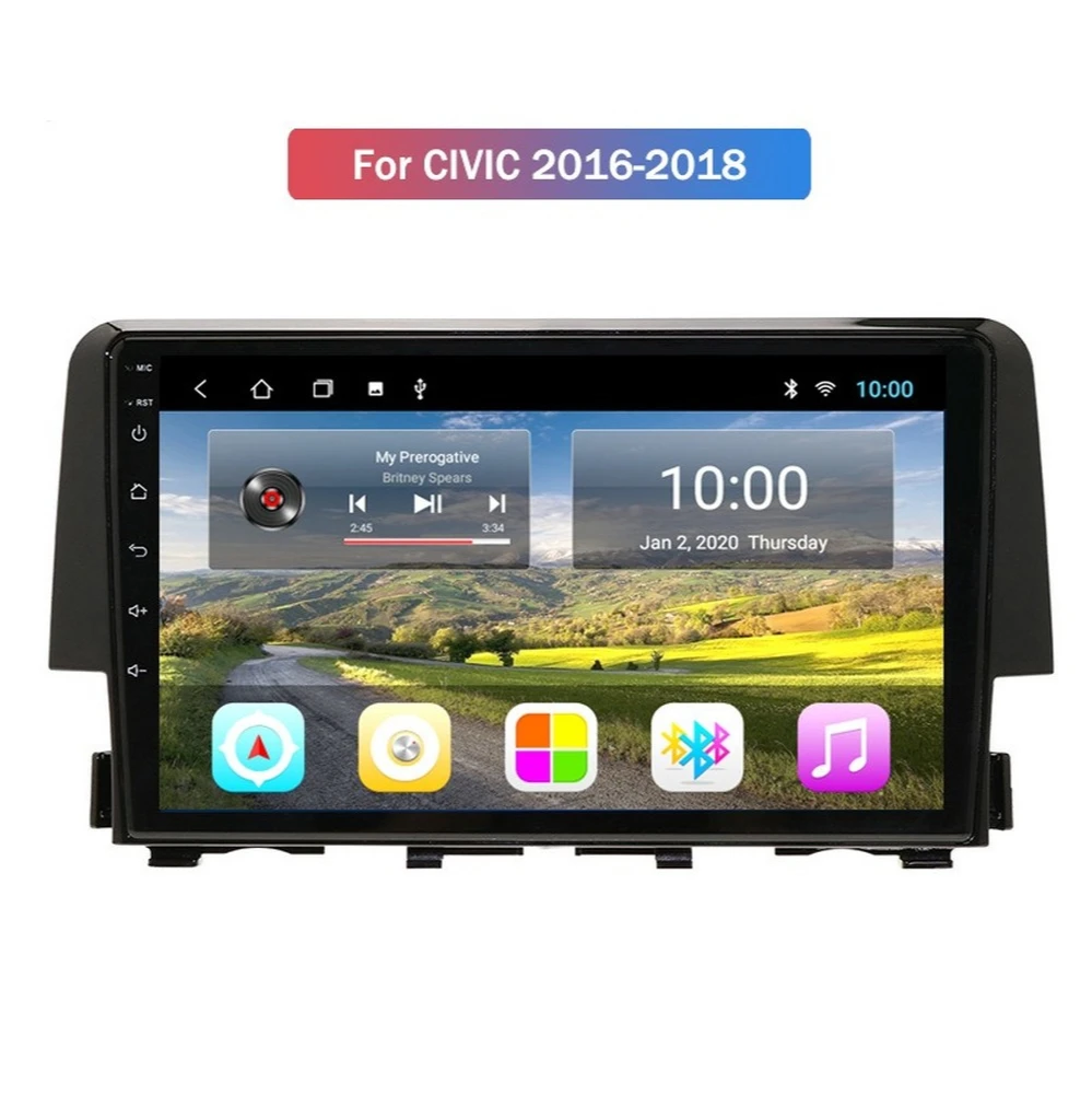 Автомобильный радиоприемник Android 10 0 стерео Мультимедийный плеер для HONDA CIVIC 2016-с
