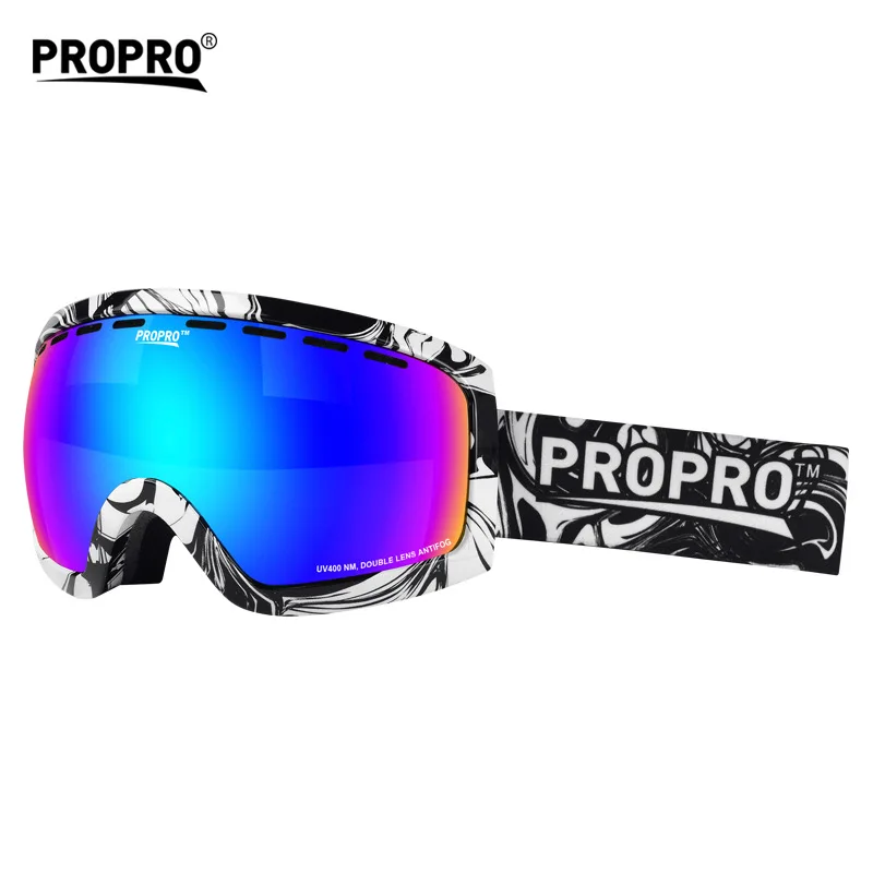 

Propro Double Layer Anti-fog Ultra Large Mirror Ski Goggles Cocker Myopia Men And Women Snow Goggles Veneer Double Plate