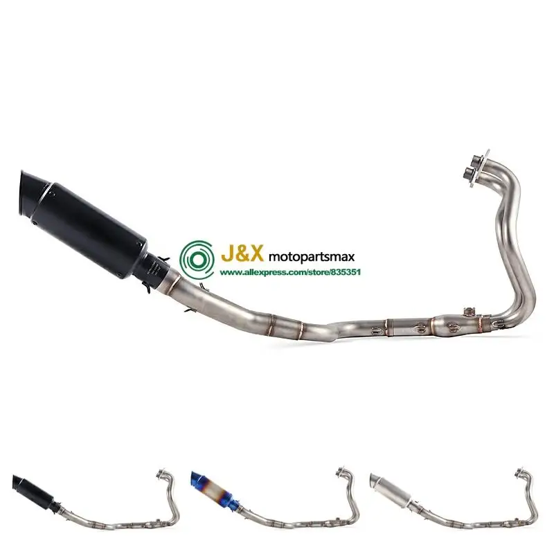 Мотоцикл выхлопная полная система Средний Conector средняя труба для Ninja250 Ninja300 без выхлопа slip on