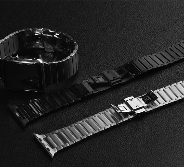 316L металла ремни для Apple watch ссылка браслет группа бабочка band loop 42 мм 38 мм 40 мм 44 мм серии 4 3 2 1 нержавеющая сталь