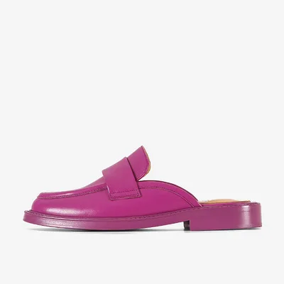 DORATASIA/Новинка года; модные разноцветные шлепанцы; Брендовая женская обувь из натуральной кожи без застежки; женские повседневные домашние тапочки - Цвет: Фиолетовый