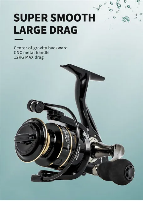 Clearance Cheap Good Quality Fishing Reels Spinning Pre-Loading Spinning  Wheel 500/7000S Metal 12 BB4.1:1 5.2:1 5.5:1 160/660g