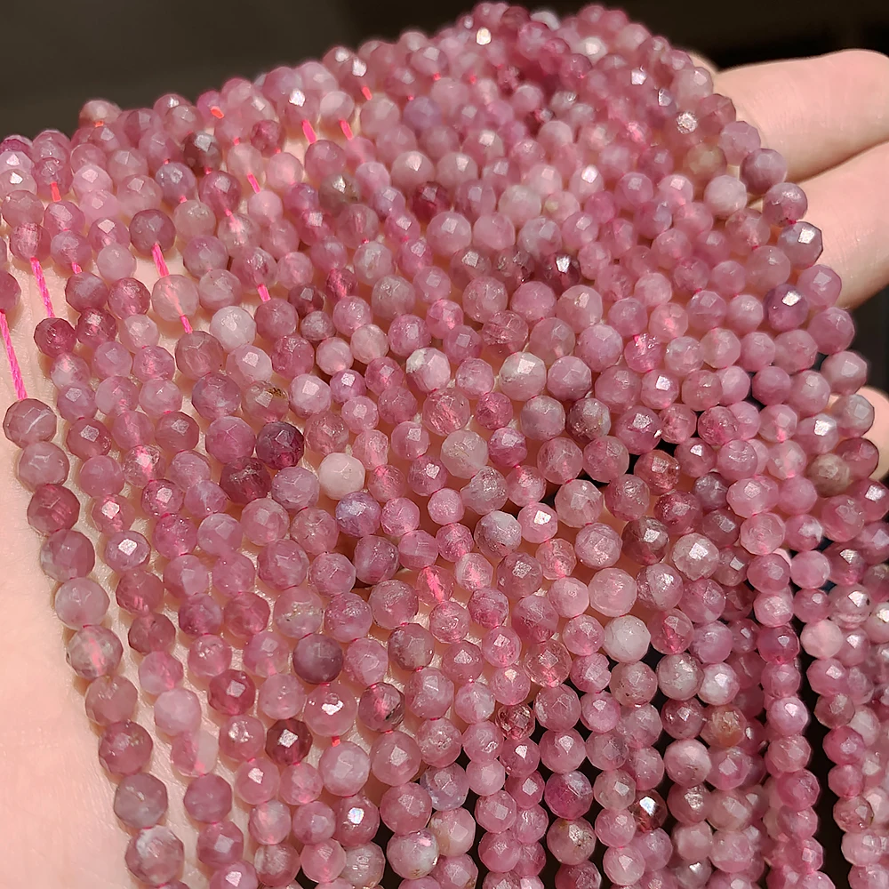 Faceted Blue Natural Sandstone Beads for Jewelry Making - Handmade Waist Beads, Women's Stone Beads Collection