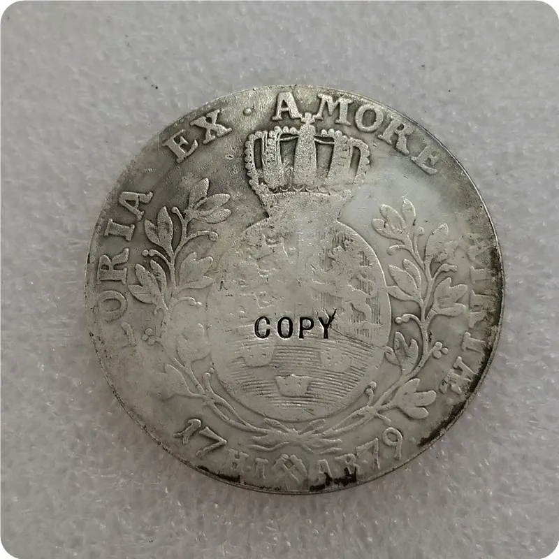 1776-1785 Норвегия 1 Специальное предложение-христианские копии монет VII - Цвет: 1779