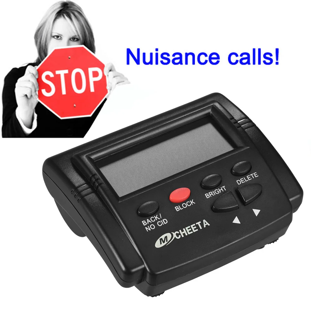Caller ID Box Call Blocker Stop Nuisance Calls Devices LCD Screen Display 1500 Numbers Capacity Stop Cold Call
