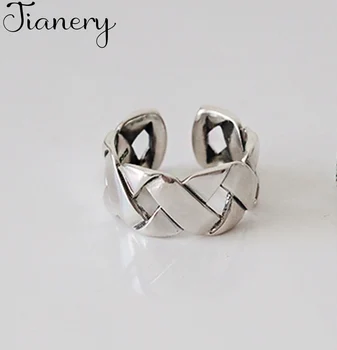 

JIANERY Vintage Big 925 Sterling Silver Geometric Star Rings For Women Bohemian Finger Ring Female Jewelry NEW