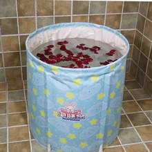 Ванна бочка для взрослых Ванна бочка для спальни ванна для дома утолщенная детская водяная баня Складная Ванна бочка простая