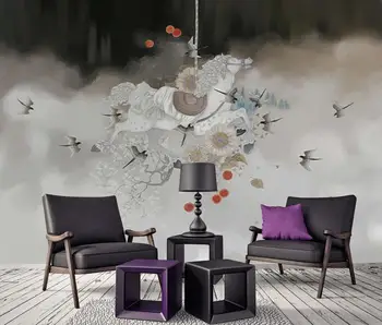 

[Self-Adhesive] 3D Birds And Flower WG527 Wall Paper mural Wall Print Decal Wall Murals Belly