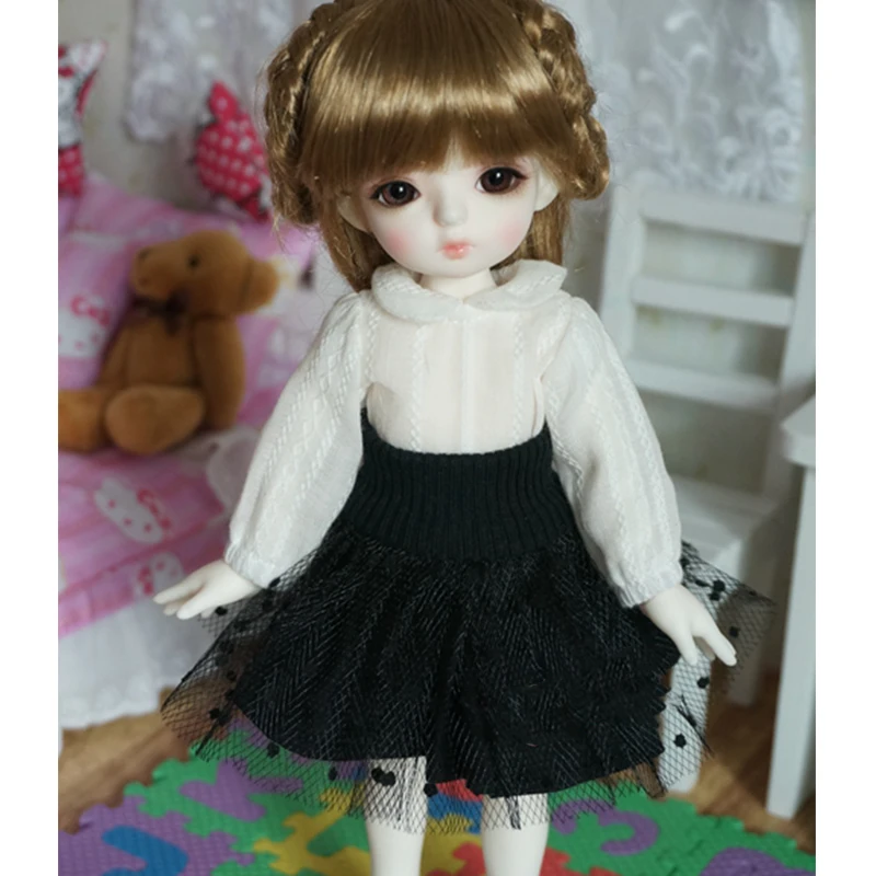 1/6 bjd длинная рубашка для куклы принцесса белый круглый воротник Топ YOSD MYOU