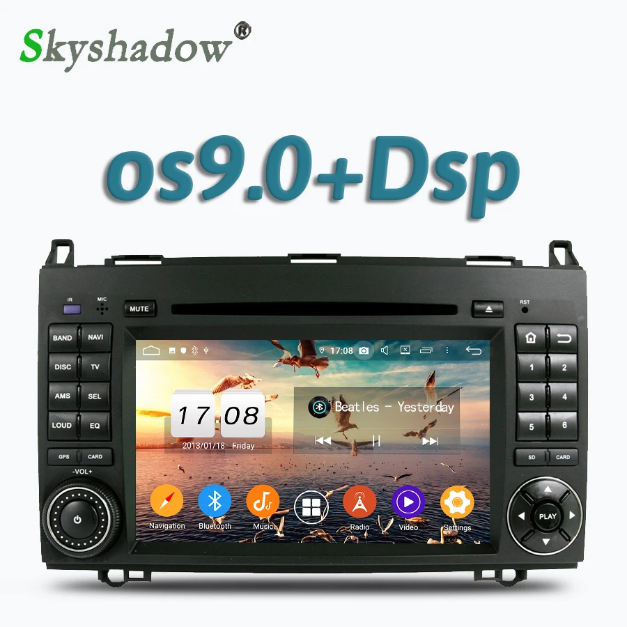 DSP Android 9 0 4 Гб ОЗУ 8 ядерный автомобильный dvd-плеер Wifi Bluetooth 2 RDS радио gps карта для Benz