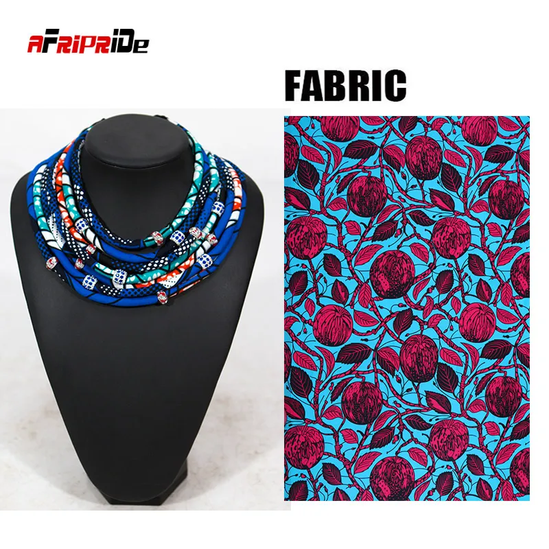 Hot Sale African Style Multi Stands Transparent Bead Rope Statement Necklace for Best Christmas Gift WYA064