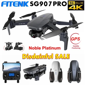 

FITENK GPS Drone SG907 Pro with 5G Wifi 4K HD 2-Axis Gimbal Camera FPV Optical Flow RC Quadcopter Professional Wide Angle Dron