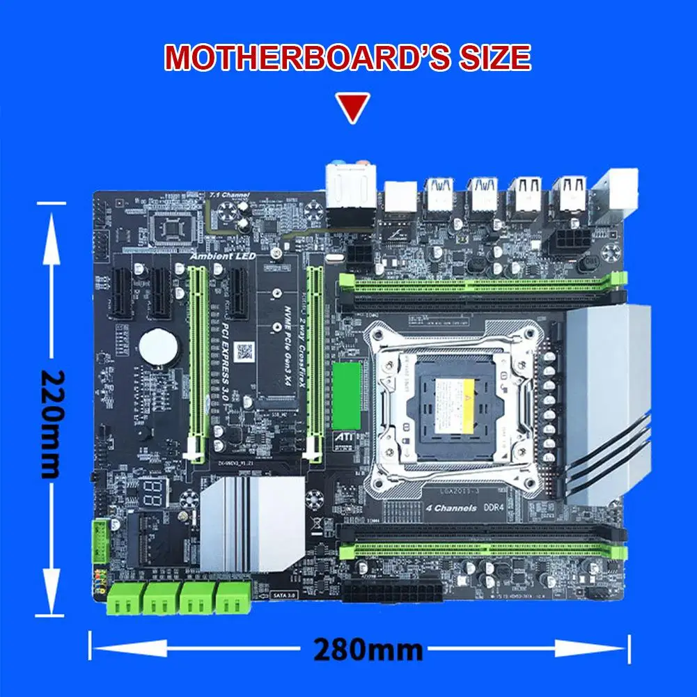 Computer Motherboard 4xDDR4 DIMM 2400 2133MHz SATA3 0 NVME M 2 Dual USB 3 0 PCI 2