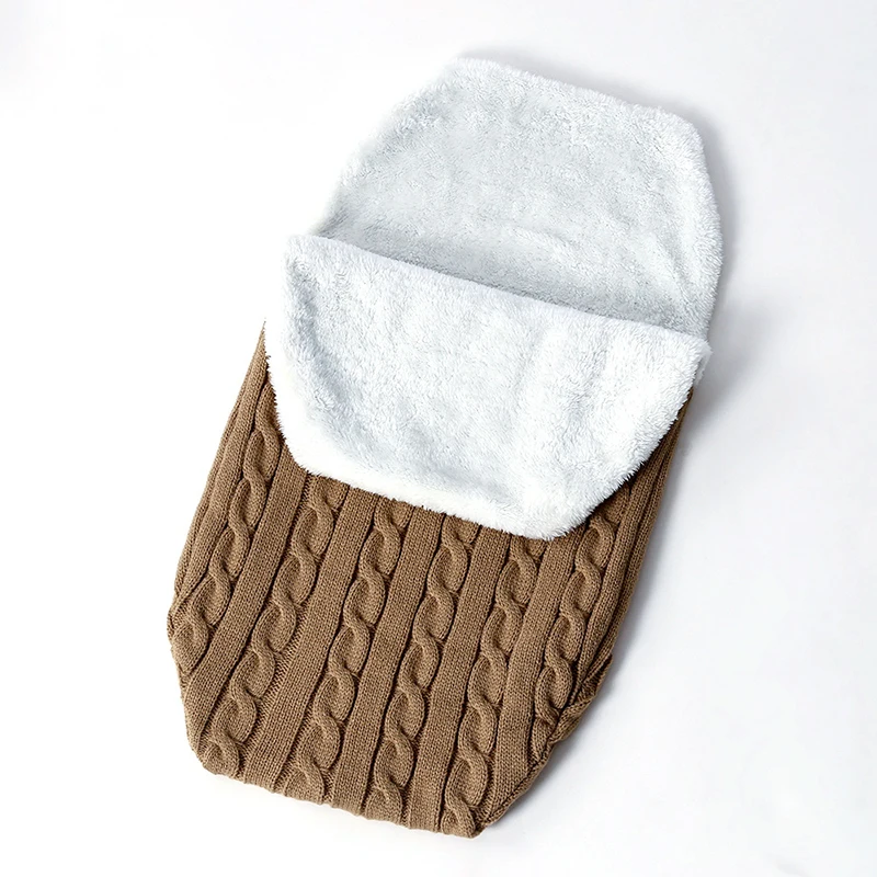 C1--55X30cm Теплое детское одеяло, мягкий детский спальный мешок, муфта для ног, Хлопковый вязаный конверт, пеленка для новорожденных, спальные мешки, аксессуары для коляски - Цвет: C1--55X30cm