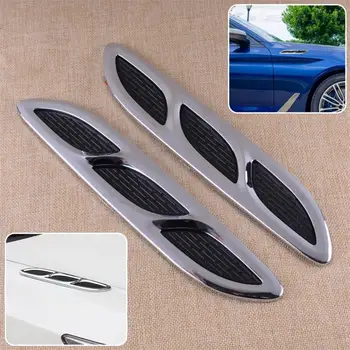 

CITALL 2PCS Car Styling Fake Air Vent Outlet Grille Intake Trim Sticker Universal