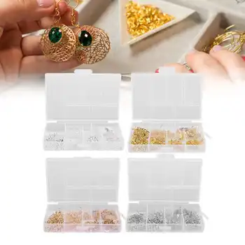 

Earring Making Kit Round Bead Ear Stud Ear Wires Earring Hooks Jewelry Findings Set Earring Making Accessories