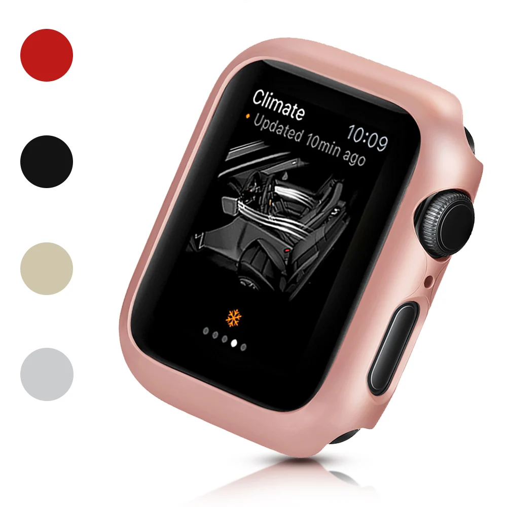 

5 Colors PC Cover 40mm 44mm 38mm 42mm Bumper for Apple Watch Case Series 5 4 3 Thin Protector Frame for iWatch Accessories Shell