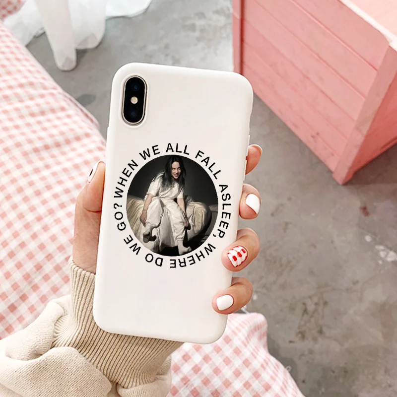 Billie eilish Мягкий силиконовый чехол для телефонов ярких цветов Чехол для iPhone X XR XS MAX 6 7 8 plus 6s для Apple лучший дизайн корпуса