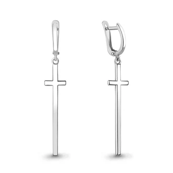 

Earrings long AQUAMARINE without inserts Silver 925