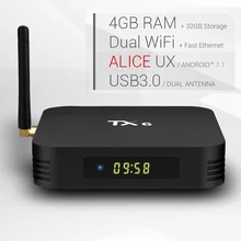 Tanix TX6 Smart Android tv Box Allwinner H6 4 ГБ 32 ГБ 5G двойной wifi bluetooth 4,1 4K USB3.0 для Google плеер Youtube телеприставка