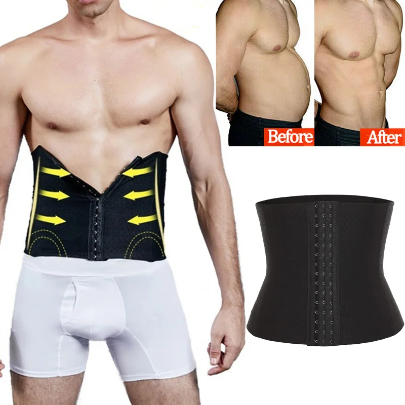 

Men Waist Trainer Body Shaper Slimming Corset Belt Workout for Body Weight Loss Tummy Control Abdomen Shapers Fitness Fat Burner