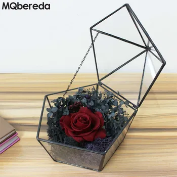 

New Creative Furnishing Articles Geometric Glass Greenhouse Contemporary Jewelry Box Living Flowerpot Household Decoration