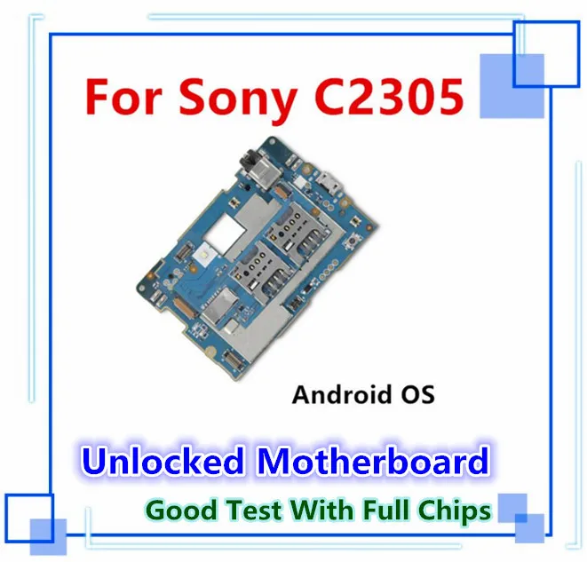 C2305 оригинальная логическая плата разблокирована для sony Xperia C S39h C2305 материнская плата с чипами материнская плата Рабочая Android C2305 заменена