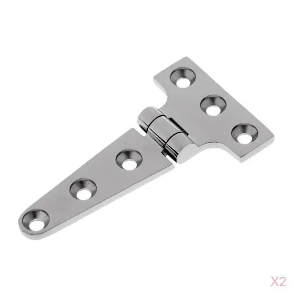 MagiDeal Heavy Duty Stainless Steel Shed Gate Garden Door Strap T Hinge 10cm