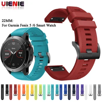 

12 colors Silicone Replacement wristband Watch Band bracelet strap for Garmin Fenix 5 6 Pro Smart Watch 22mm wrist band strap