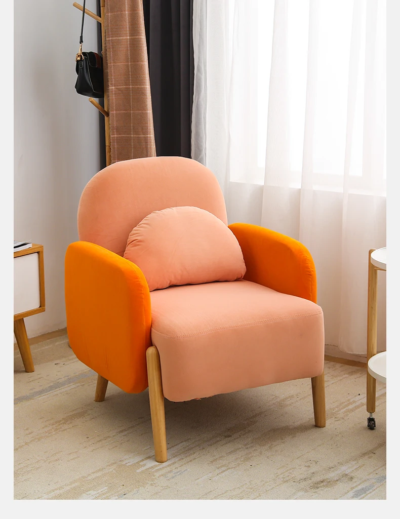 Modern sofa living room furniture single double modular sofa fashion fabric leisure backrest armchair clothing store cafe seat