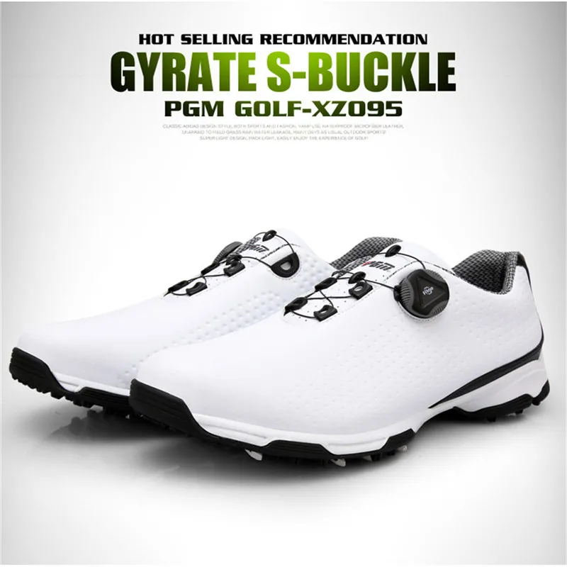 PGM обувь для гольфа мужская спортивная обувь водонепроницаемые ручки Пряжка сетчатая подкладка дышащие Нескользящие мужские спортивные кроссовки XZ095