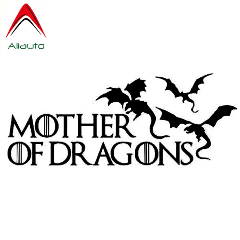 Aliauto Mother of Dragons Fashion Car Stickers PVC Decoration Personality Sunscreen Waterproof Creative Decals Vinyl 18cm*7cm | Автомобили