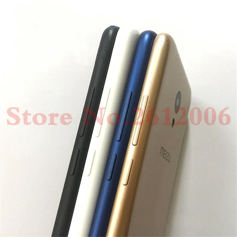 Original New Metal Cover Case For MEIZU M5 Back Battery Cover Housing Replacement Parts With Side buttons+Camera lens