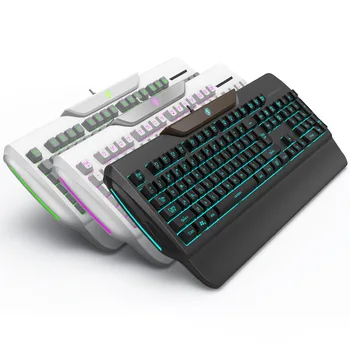 

Keyboard White USB Wired Gaming Mechanical Keyboard 104 Keys with Breathing backlight LED for Desktop Computer Notebook Gamer