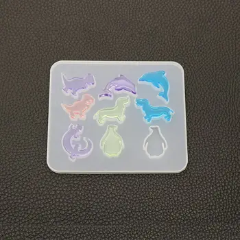 

Resin Silicone Molds Pendant Making DIY Crystal Epoxy Mold Small Dinosaur Dolphin Earrings Mould