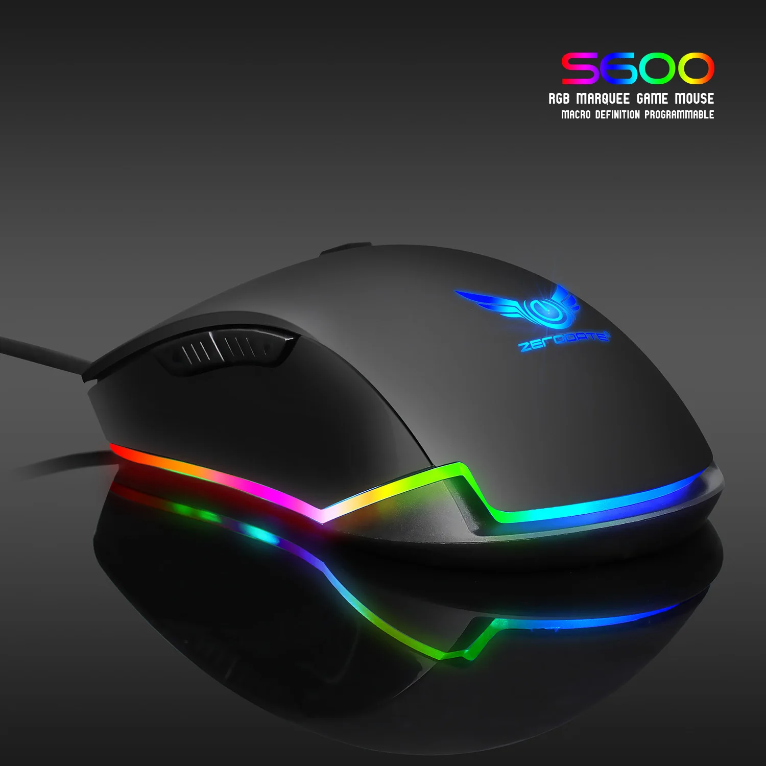 Проводная игровая мышь 4800 dpi Регулируемая программа Макросъемка профессиональная геймерская мышь светодиодный проводная мышь для компьютера ПК