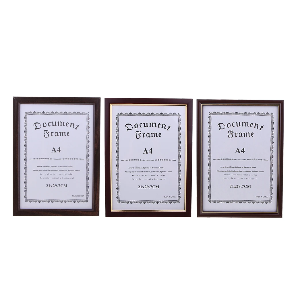 A4 Diploma, Certificate, Photo,Artwork,Picture,Documents Wood Frame