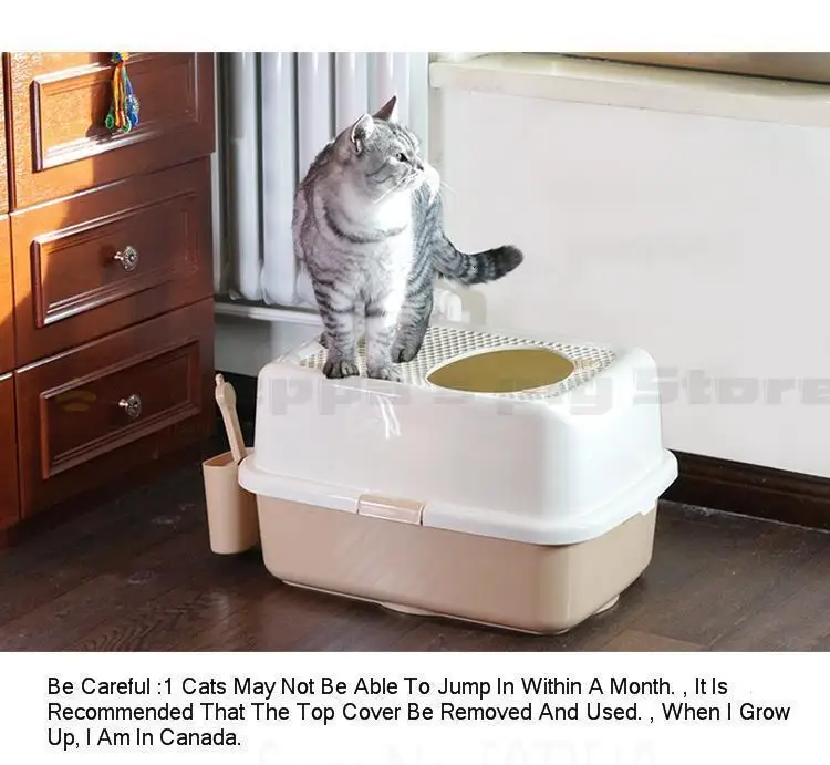 Top-in cat litter basin full-enclosed extra-large Fat Cat Toilet anti-splashing cat excrement potty cat supplies