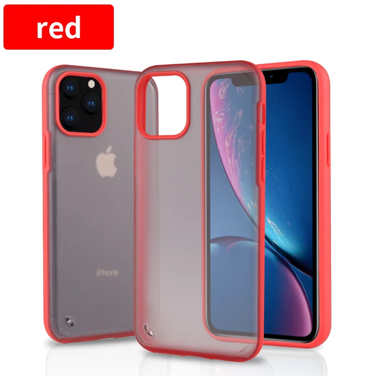 Противоударный чехол для телефона iphone 11 11Pro Max XR XS Max для iphone 6 6s 7 8 Plus простой жесткий чехол защитный чехол - Цвет: Красный