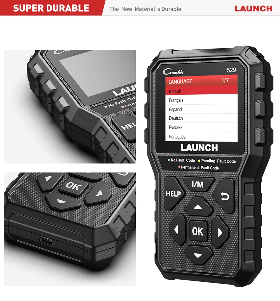 LAUNCH CR529 obd2 автомобильный диагностический сканер инструмент проверьте светильник