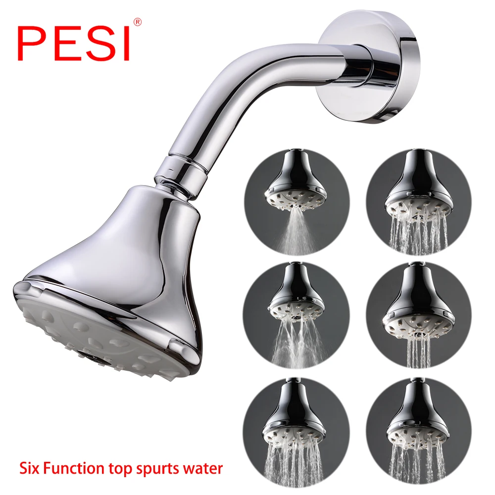 

6 Function Bath Shower Adjustable Jetting Shower Head High Pressure Saving Water Bathroom Shower SPA Nozzle.
