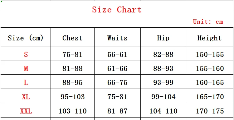 100元尺码服装