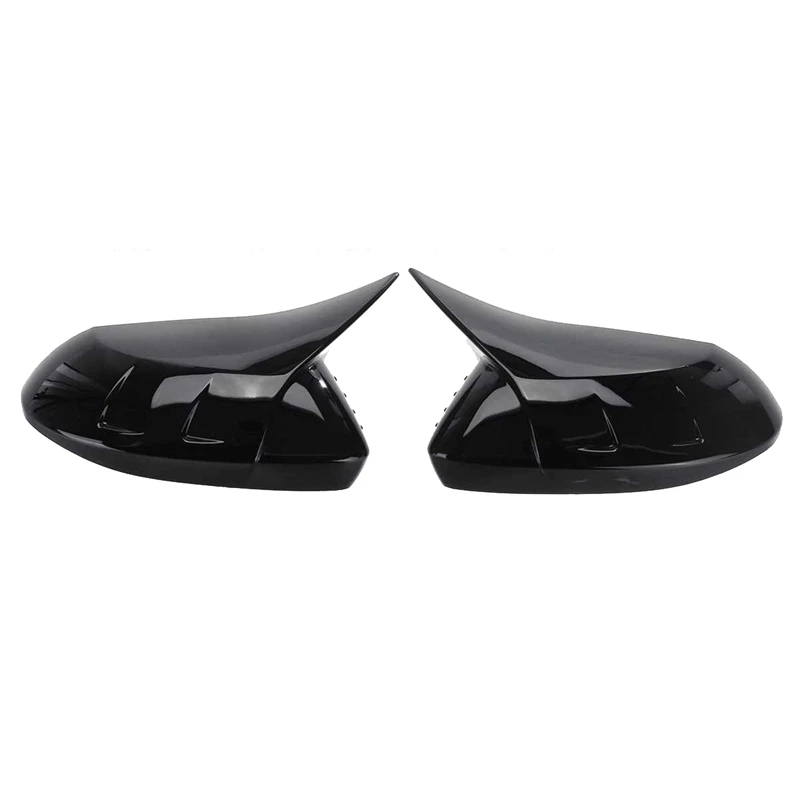 2Pcs Gloss Black Car Rearview Mirror Cover Side Mirror Shell for Toyota