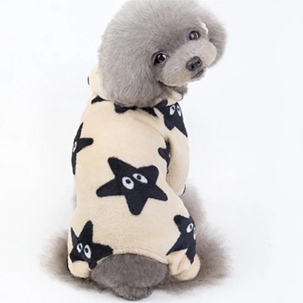 

2019 New Pet Dog Shirt Star Print Puppy Sweatshirt Coat Pets Cat Warm Clothes Coat For Chihuahua French Bulldog #NN908
